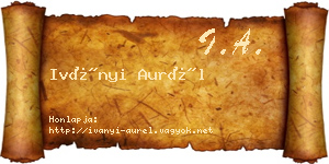 Iványi Aurél névjegykártya